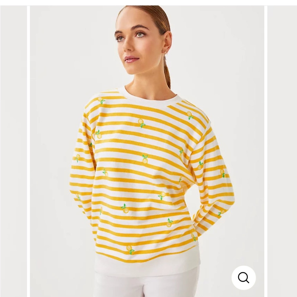 NWT Lilly Pulitzer Ballad sweatshirt in honeycomb make lemonade